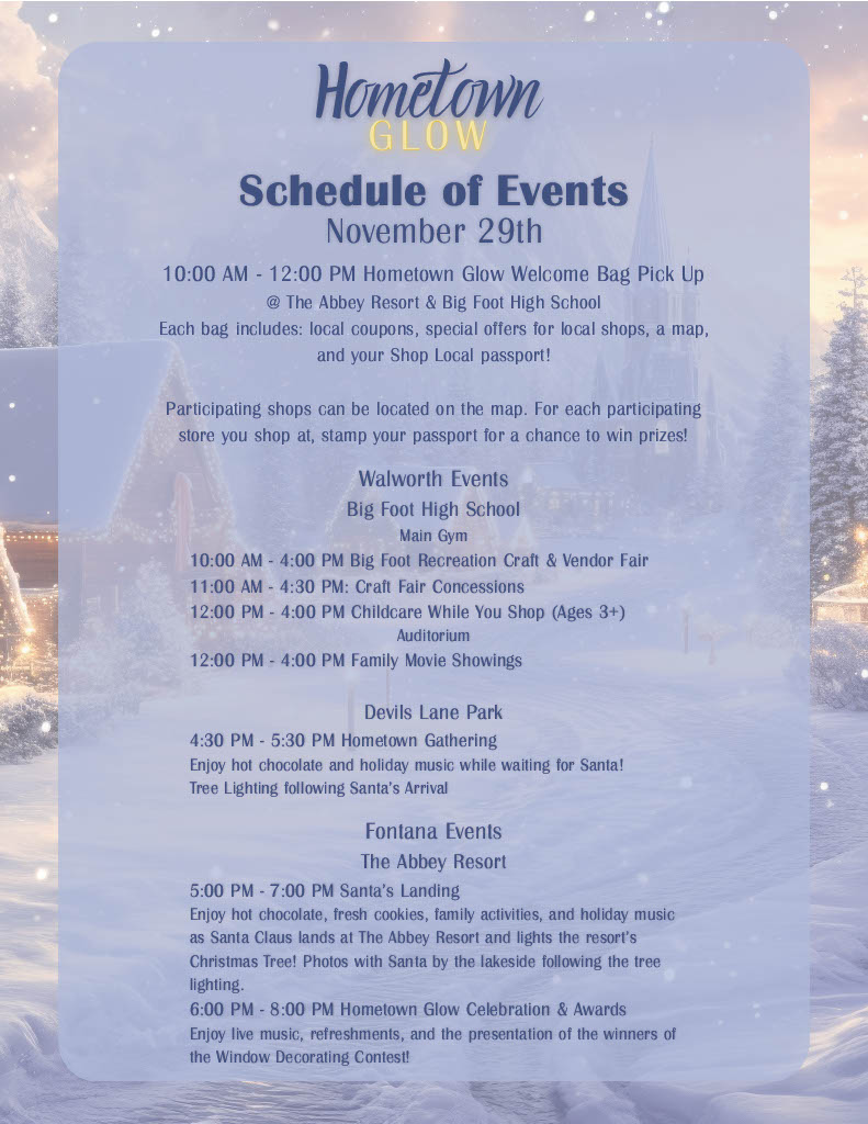 Hometown Glow Small Business Saturday