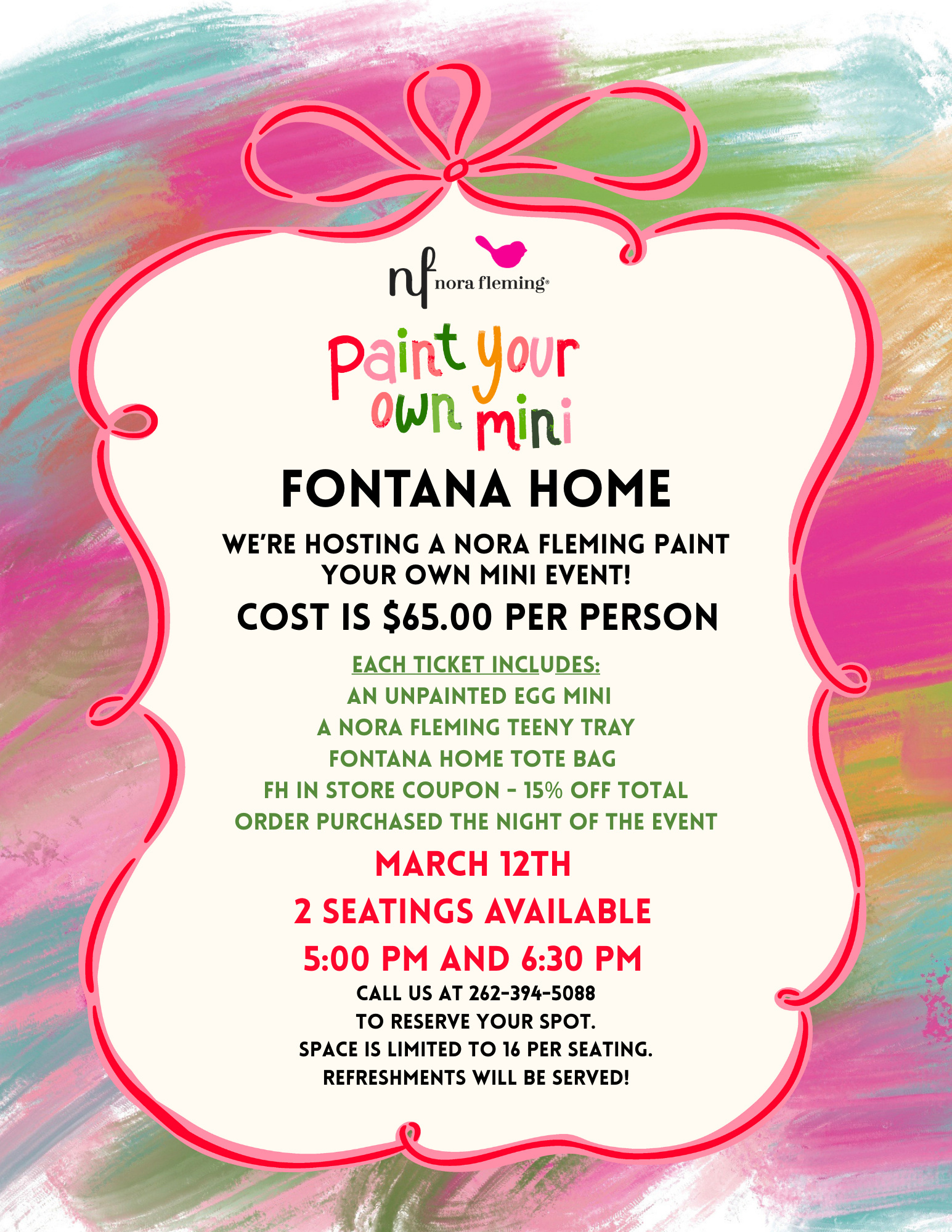 Paint Your Own Nora Fleming Mini Class