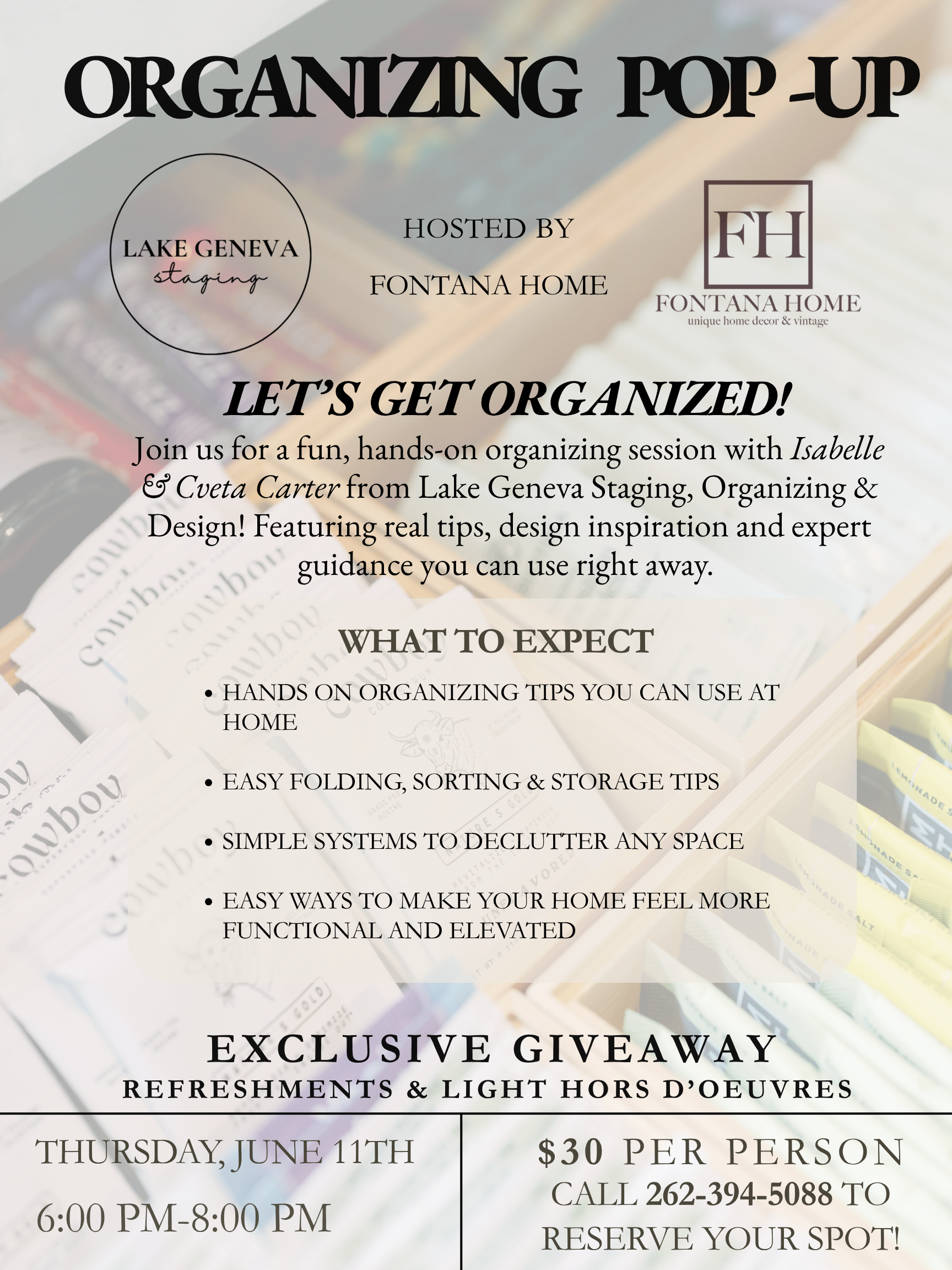 Organizing Pop-Up
